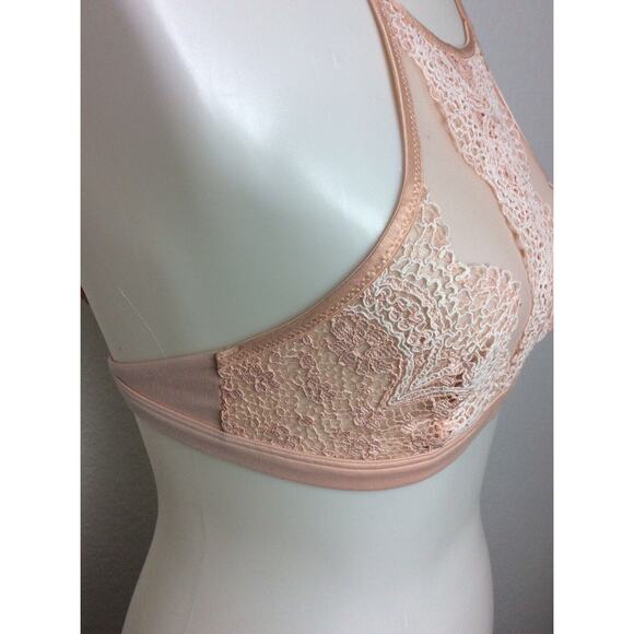 Victoria's Secret Lingerie Bralette Floral Lace Crochet Semi Sheer - Picture 5 of 10